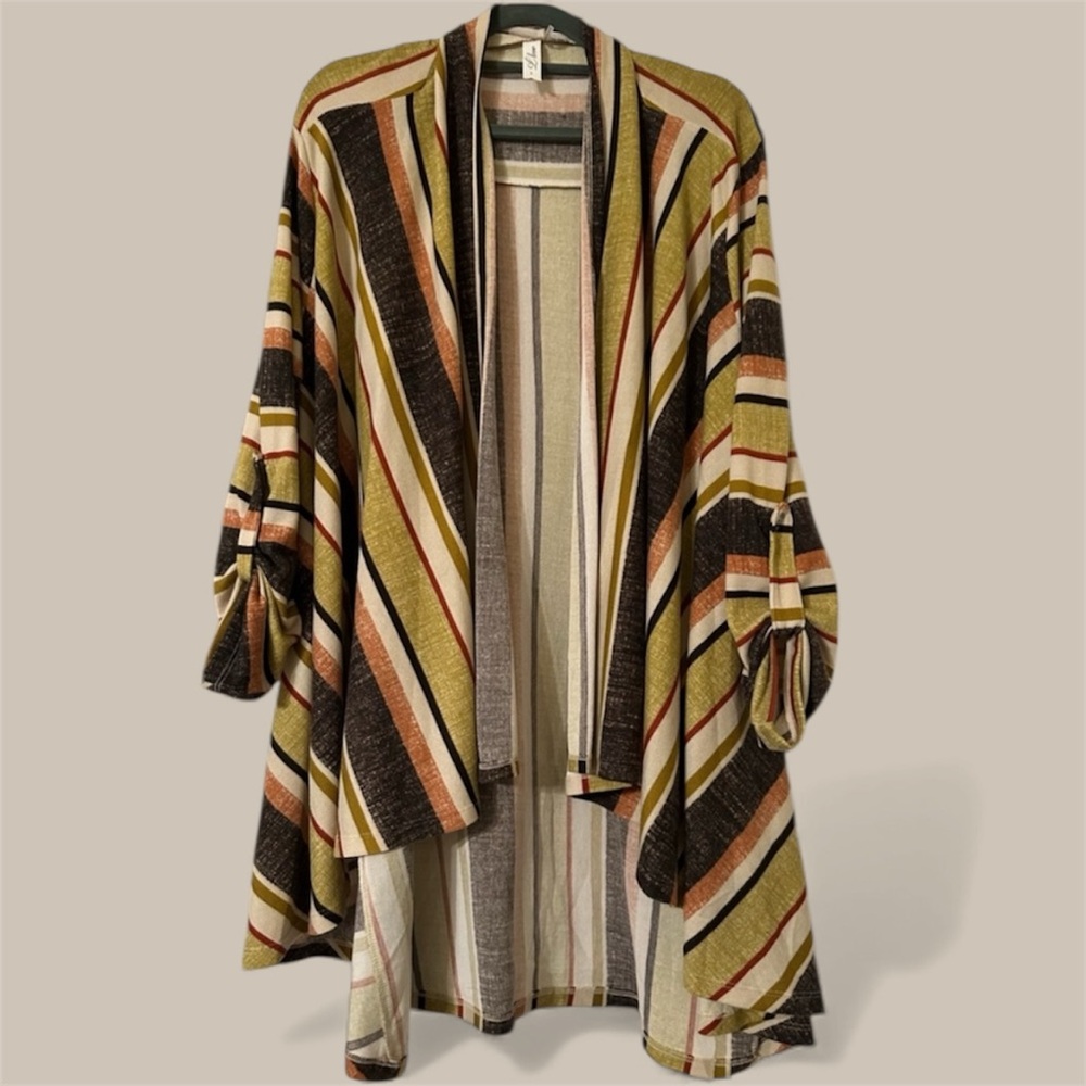 NWOT L Love | Multi Colored Striped Cardigan